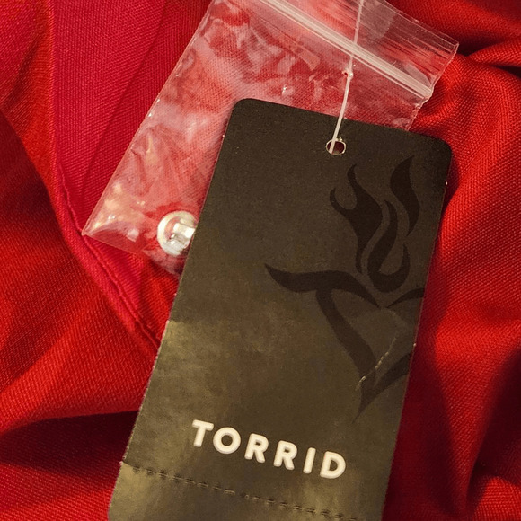 Torrid Red Retro Peplum Wiggle Dress Size 12 NWT (4070) - Picture 4 of 7